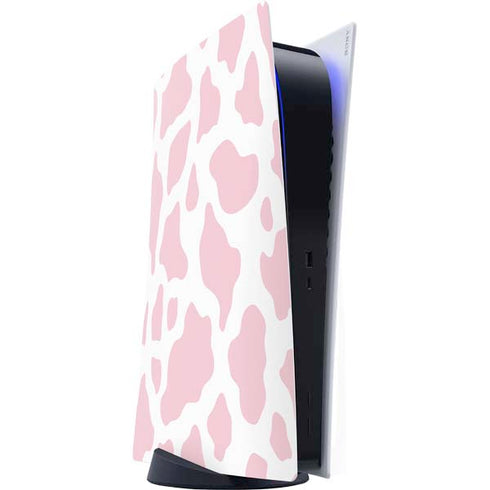 Pink Cow Print PS5 Digital Edition Console Skin